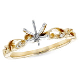 14KT Gold Diamond Semi-Mount Engagement Ring