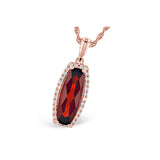 14KT Gold Garnet Necklace