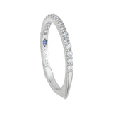 Diamond Half-Eternity Wedding Band with Euro Shank In 14K White Gold
