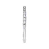 Diamond Half-Eternity Wedding Band with Euro Shank In 14K White Gold