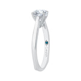 Diamond Solitaire Engagement Ring in 14K White Gold (Semi-Mount)