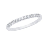 Round Diamond Wedding Band in 14K White Gold