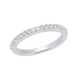 Round Diamond Half-Eternity Wedding Band in 14K White Gold 