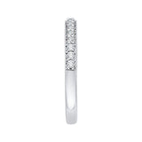 Round Diamond Half-Eternity Wedding Band in 14K White Gold