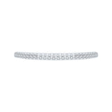 14K White Gold Diamond Half-Eternity Wedding Band