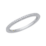 14K White Gold Diamond Half-Eternity Wedding Band