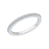 Round Diamond Wedding Band In 14K White Gold