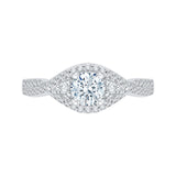 Diamond Engagement Ring Set in 14K White Gold