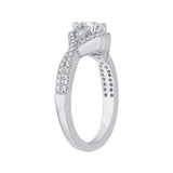 Diamond Engagement Ring Set in 14K White Gold