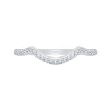 Round Diamond Half-Eternity Wedding Band In 14K White Gold