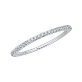 Round Diamond Wedding Band in 14K White Gold