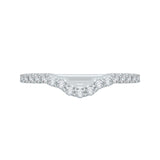 Round Diamond Half-Eternity Wedding Band in 14K White Gold