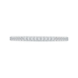 Round Diamond Half-Eternity Wedding Band in 14K White Gold