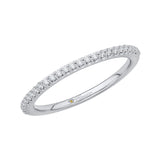Round Diamond Half-Eternity Wedding Band in 14K White Gold