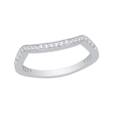 Round Diamond Wedding Band in 14K White Gold