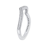 Round Diamond Wedding Band in 14K White Gold
