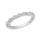 Round Diamond Wedding Band in 14K White Gold