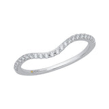 Round Diamond Wedding Band in 14K White Gold