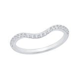 Round Diamond Wedding Band in 14K White Gold