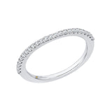 Round Diamond Wedding Band in 14K White Gold