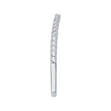 Round Diamond Wedding Band in 14K White Gold