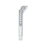 Round Diamond Wedding Band in 14K White Gold