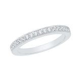 Round Diamond Wedding Band in 14K White Gold