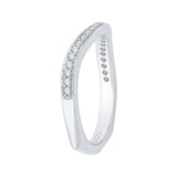 Euro Shank Diamond Wedding Band in 14K White Gold