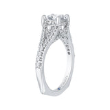 Split Shank Split Shank Cushion Cut Diamond Engagement Ring in 14K White Gold (Semi-Mount)
