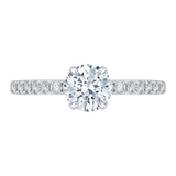 Round Diamond Engagement Ring in 14K Two Tone Gold (Semi-Mount)