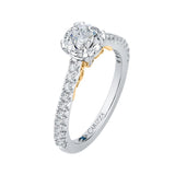 Diamond Engagement Ring in 14K Two Tone Gold (Semi-Mount)