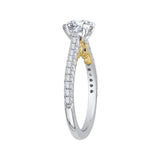 Diamond Engagement Ring in 14K Two Tone Gold (Semi-Mount)