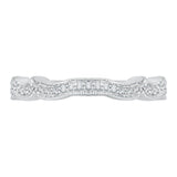 Round Diamond Wedding Band in 14K White Gold