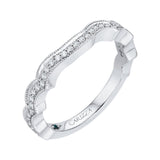 Round Diamond Wedding Band in 14K White Gold