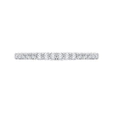 Euro Shank Round Diamond Wedding Band in 14K White Gold