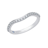 Round Diamond Half-Eternity Wedding Band in 14K White Gold