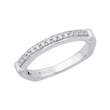 Round Diamond Wedding Band in 14K White Gold