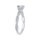 Round Diamond Engagement Ring in 14K White Gold (Semi-Mount)