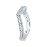 Round Diamond Wedding Band in 14K White Gold