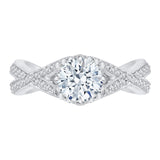 Split Shank Split Shank Round Diamond Engagement Ring in 14K White Gold (Semi-Mount)