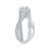 Split Shank Split Shank Round Diamond Engagement Ring in 14K White Gold (Semi-Mount)
