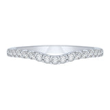 Round Diamond Half-Eternity Wedding Band in 14K White Gold