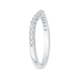 Round Diamond Half-Eternity Wedding Band in 14K White Gold