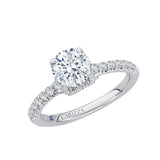 Round Diamond Engagement Ring in 14K White Gold (Semi-Mount)