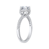 Round Diamond Engagement Ring in 14K White Gold (Semi-Mount)