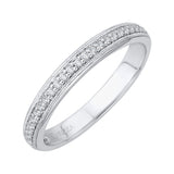 Round Diamond Wedding Band in 14K White Gold