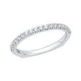 Round Diamond Half-Eternity Wedding Band in 14K White Gold