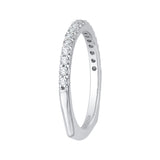 Round Diamond Half-Eternity Wedding Band in 14K White Gold