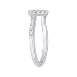 Round Diamond Half-Eternity Wedding Band in 14K White Gold