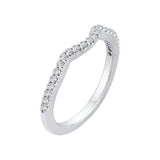 Half-Eternity Round Diamond Wedding band in 14K White Gold